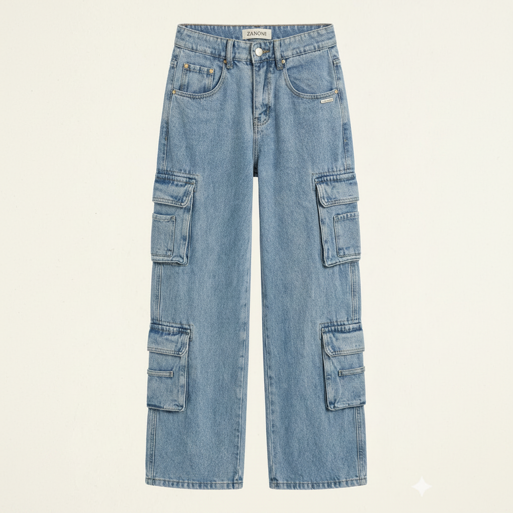 Baggy Cargo Jeans Voor Dames Met Relaxte Pasvorm — afbeelding 1
