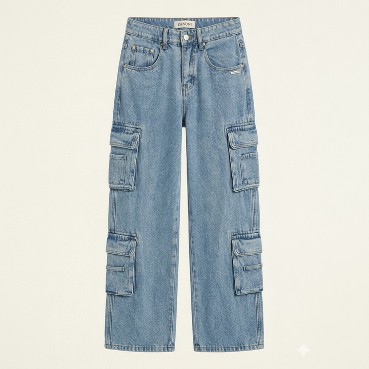 Baggy Cargo Jeans Voor Dames Met Relaxte Pasvorm — afbeelding 1