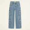 Baggy Cargo Jeans met Wijde Pijpen