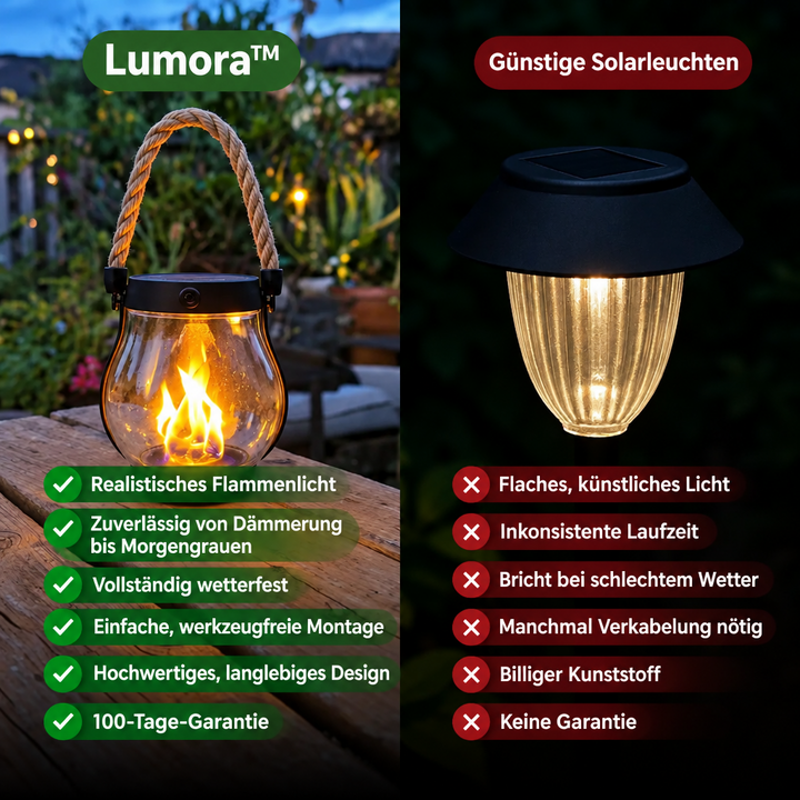 Solarlantaarn voor buiten met flikkerend vlameffect