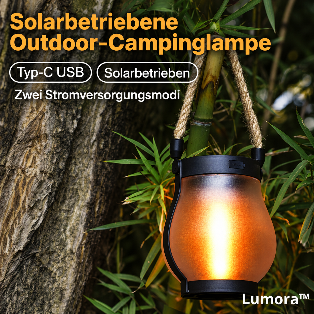 Solarlantaarn voor buiten met flikkerend vlameffect