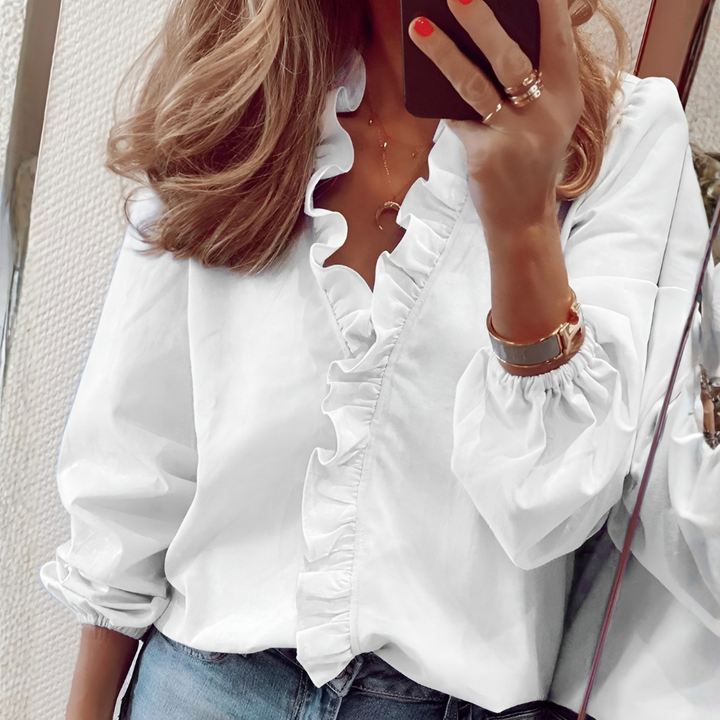 Chique blouse met ruches