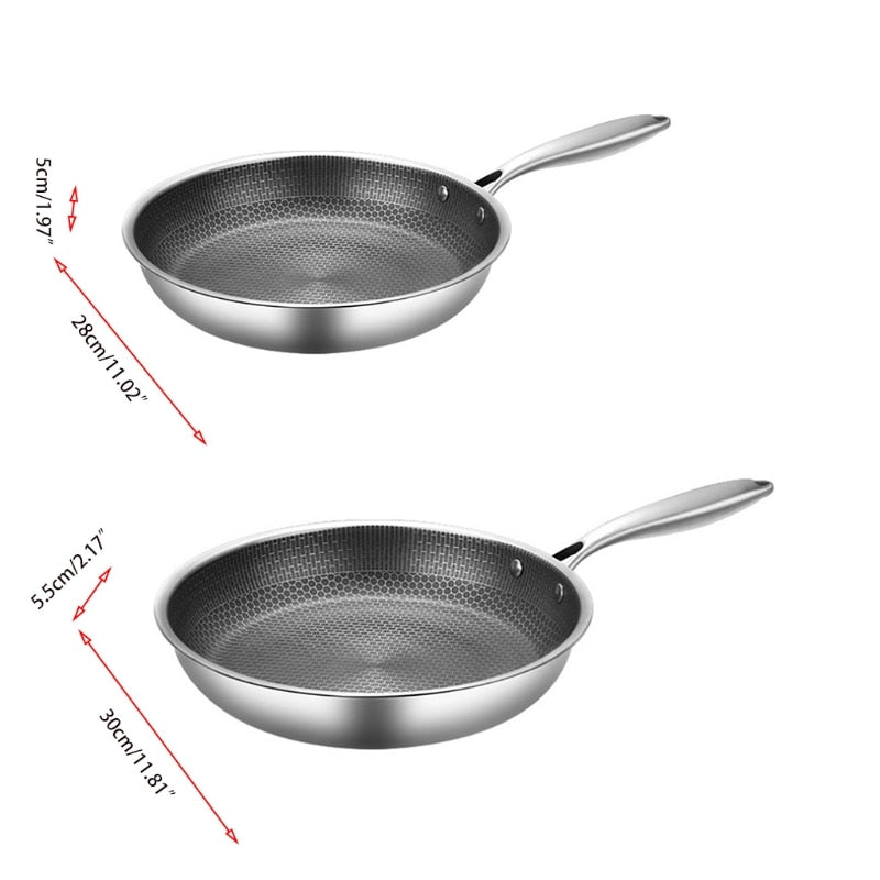 Pan anti-aanbak - van roestvrij staal voor in de keuken