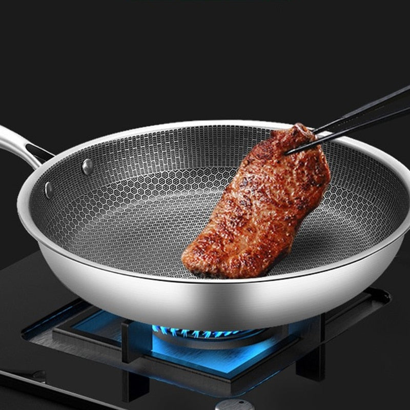 Pan anti-aanbak - van roestvrij staal voor in de keuken
