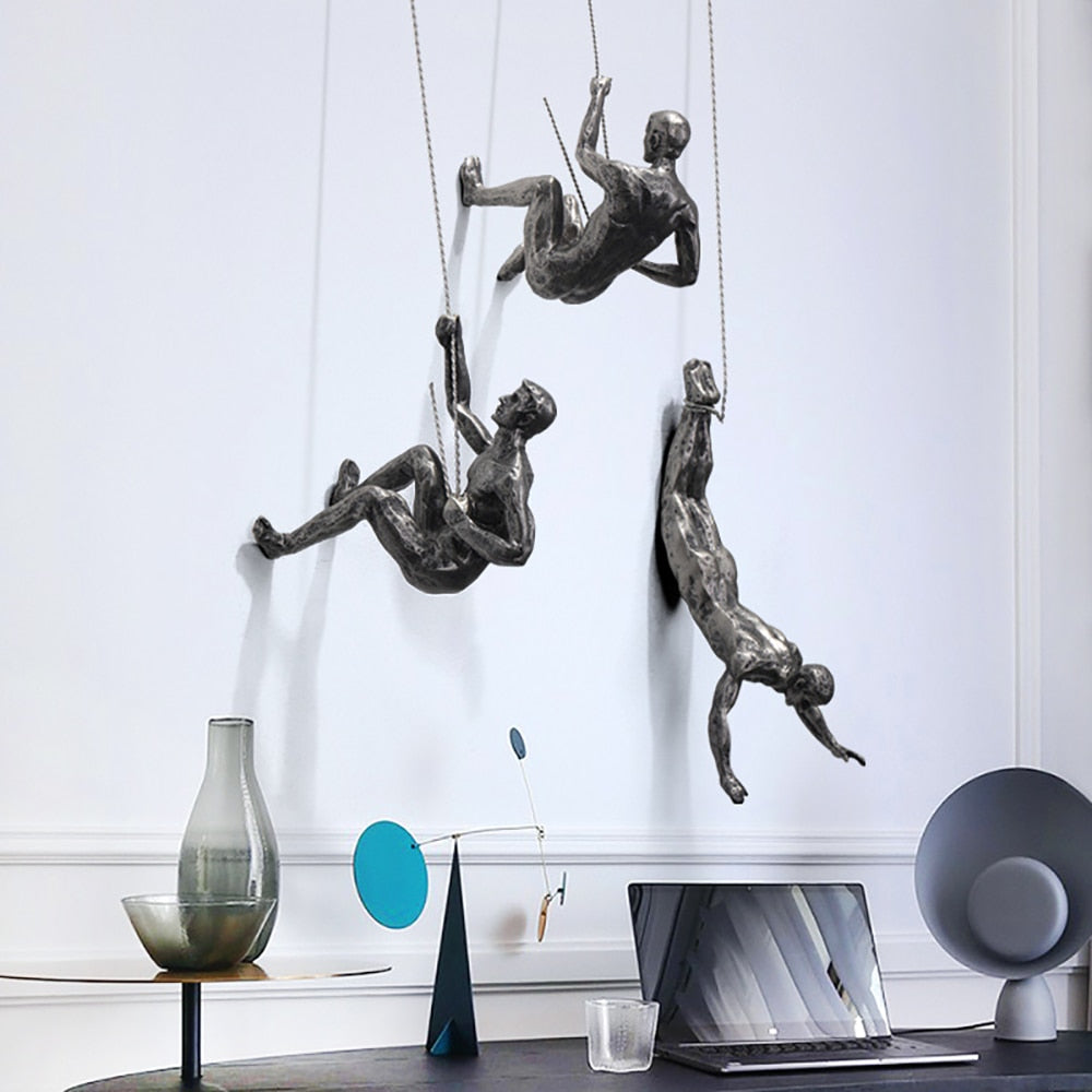 Bergbeklimmer-wandsculptuur – PeakFigures