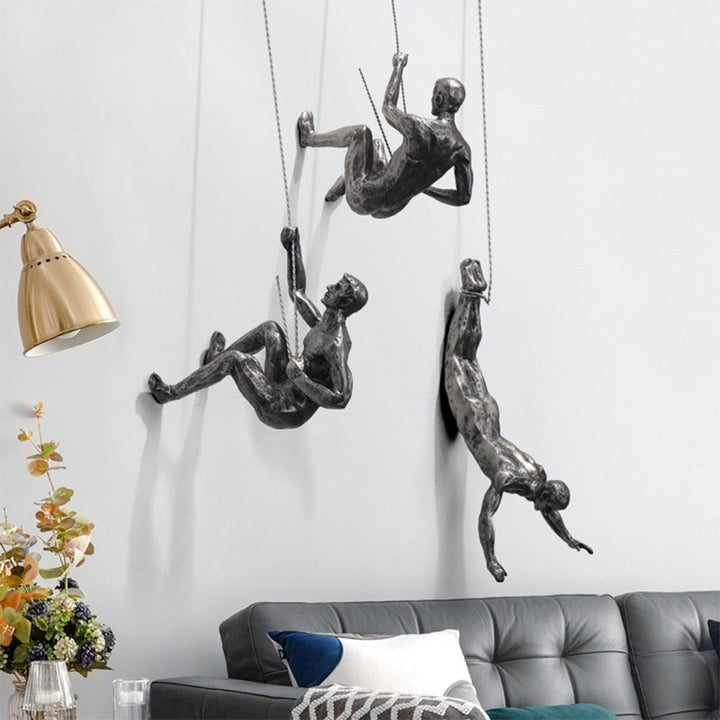 Bergbeklimmer-wandsculptuur – PeakFigures