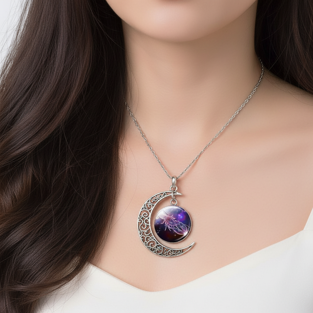 Ketting met maanhanger en sterrenbeeld – StarGleam