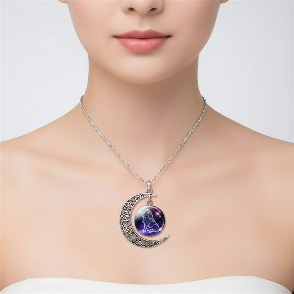Ketting met maanhanger en sterrenbeeld – StarGleam