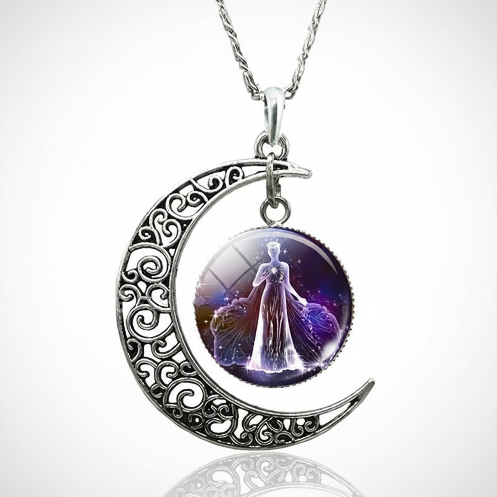 Ketting met maanhanger en sterrenbeeld – StarGleam