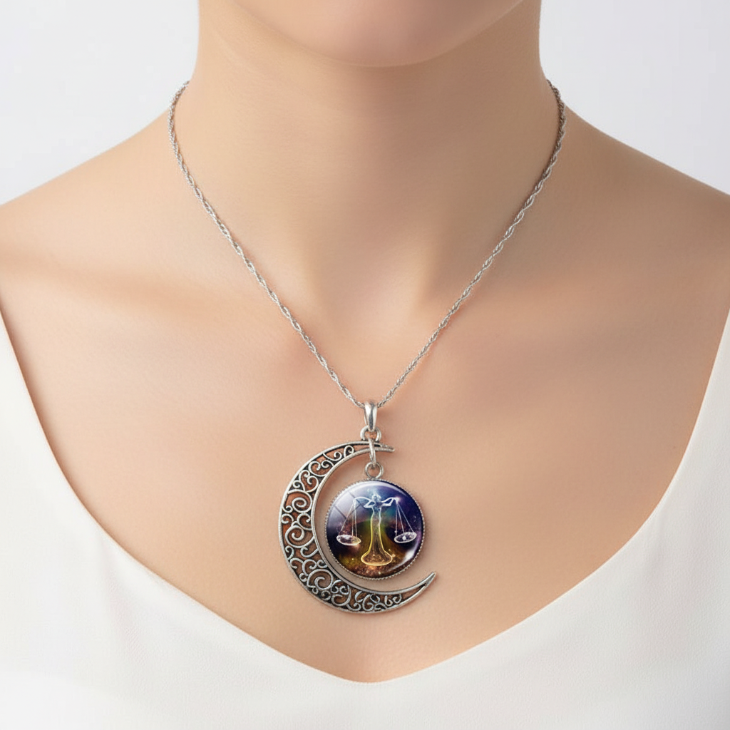Ketting met maanhanger en sterrenbeeld – StarGleam