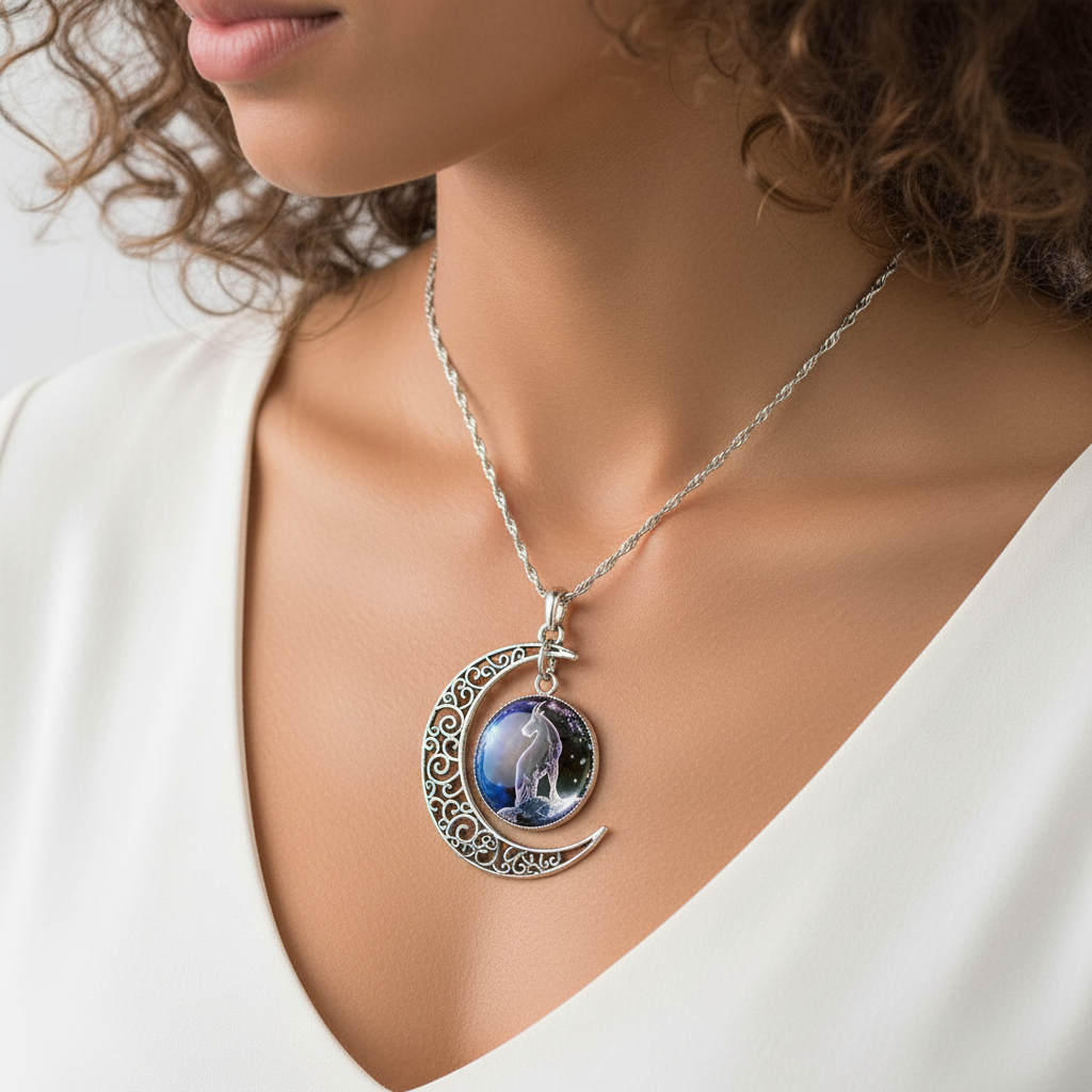 Ketting met maanhanger en sterrenbeeld – StarGleam