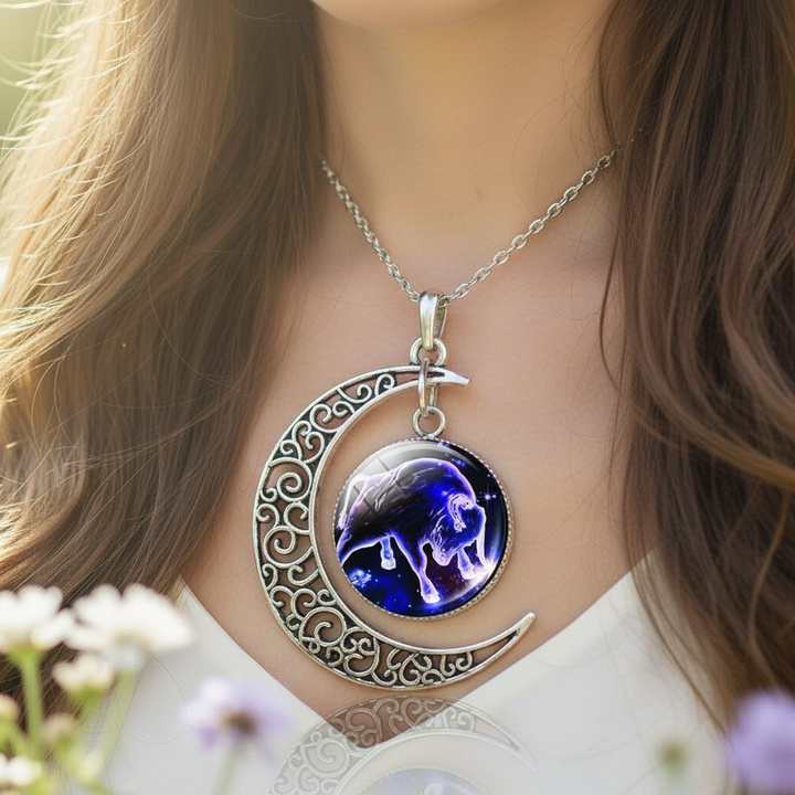 Ketting met maanhanger en sterrenbeeld – StarGleam