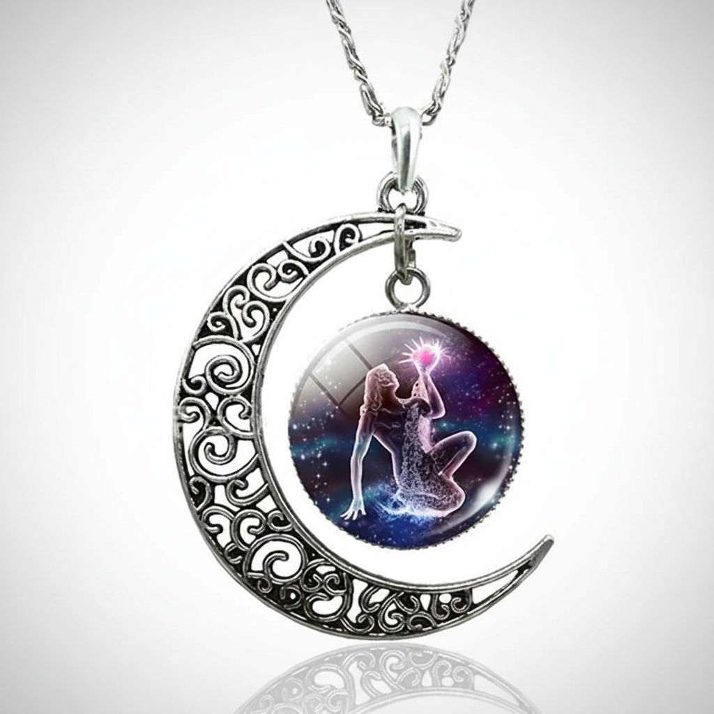 Ketting met maanhanger en sterrenbeeld – StarGleam