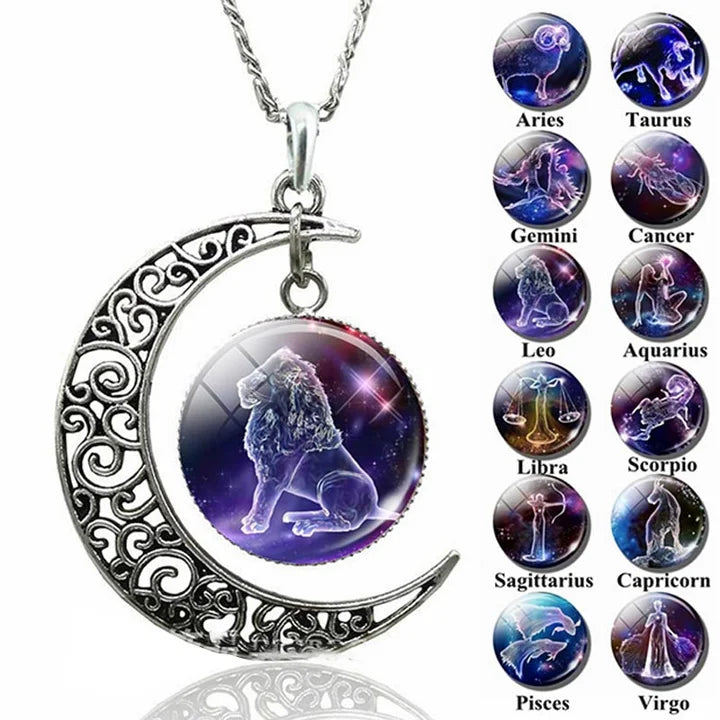 Ketting met maanhanger en sterrenbeeld – StarGleam