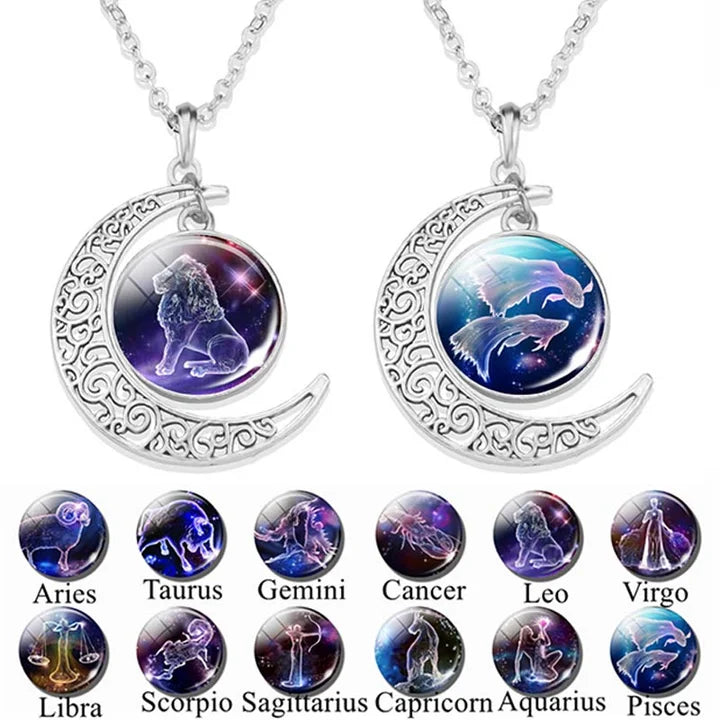 Ketting met maanhanger en sterrenbeeld – StarGleam