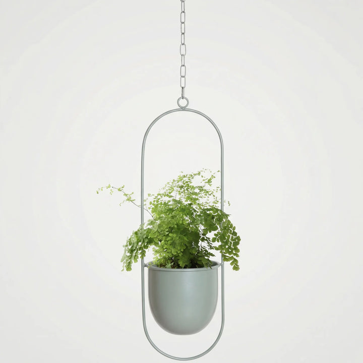 Hangende bloempot met geometrisch frame – Floraveil