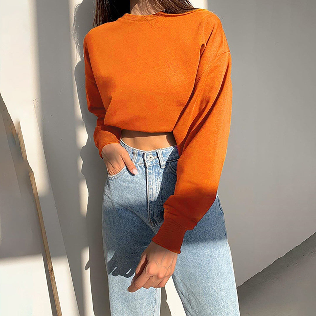 CiaranSweater I Crop Trui Met Lange Mouwen Voor Dames