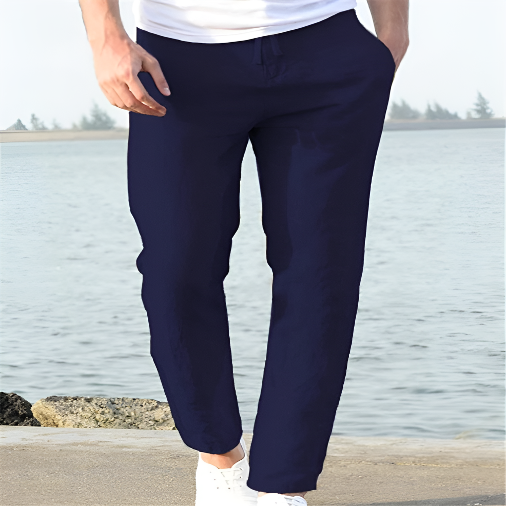 Heren linnen broek, casual stijl voor warme dagen