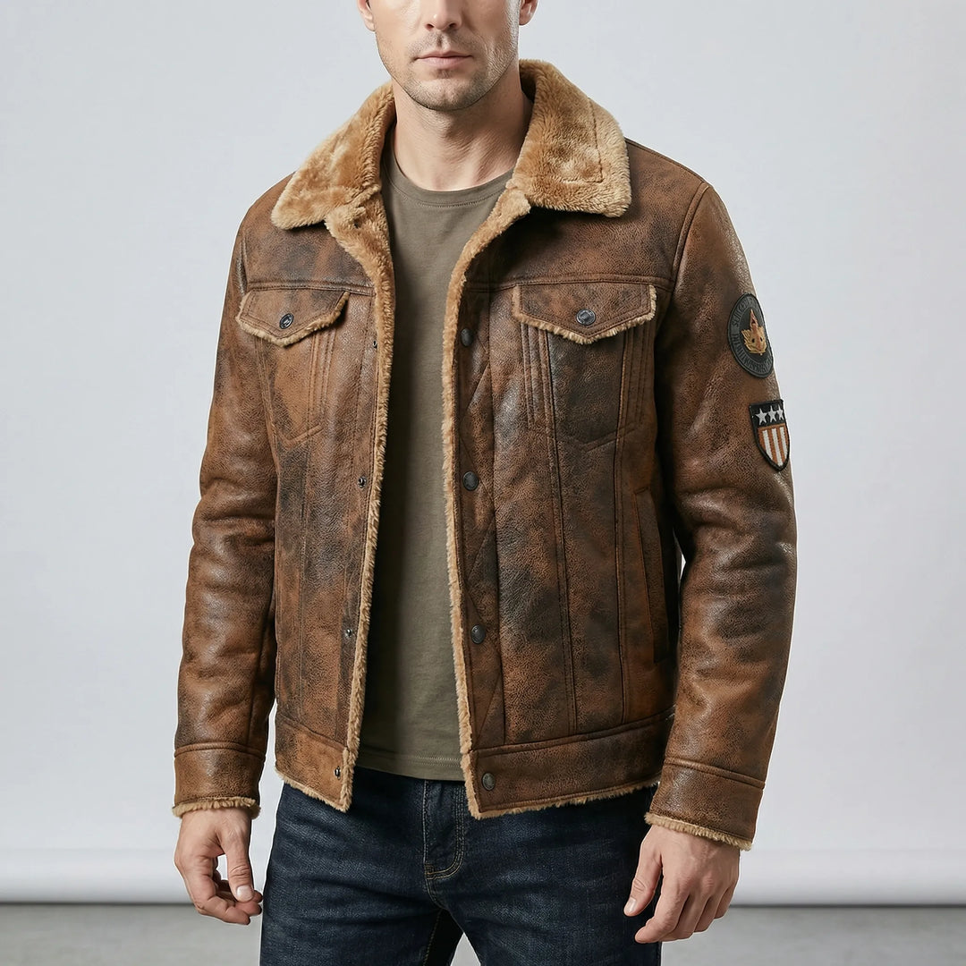 Herenbikerjack in klassieke stijl – Mio