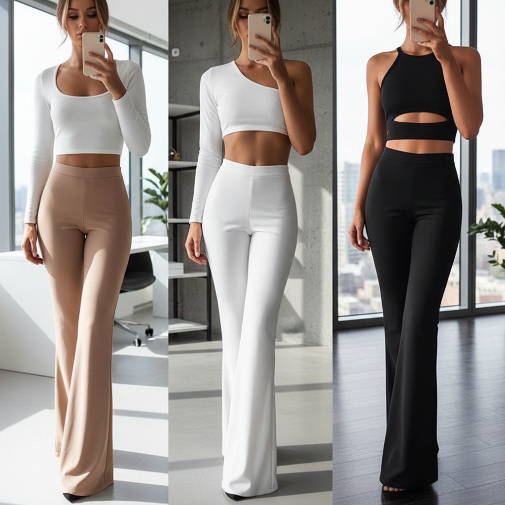 Hooggetailleerde Flared-Broek - Annika