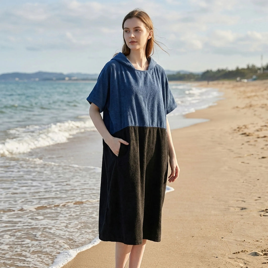 Badponcho met capuchon - Solmarl