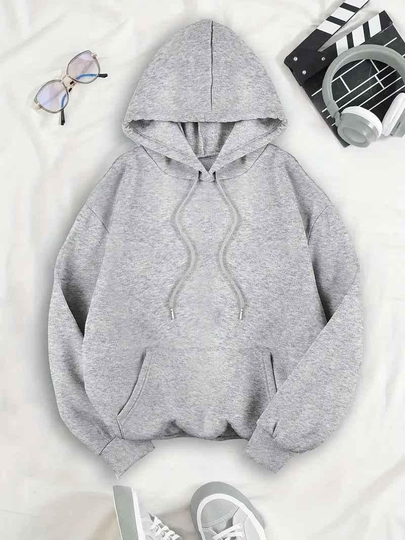 Dames hoodie met luipaardster-opdruk op de rug en nette afwerking