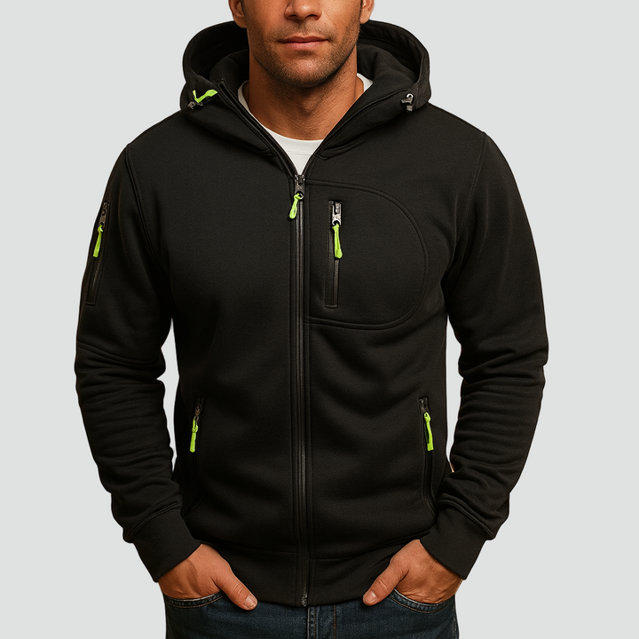 Hoodie voor heren | Rits & verstelbare capuchon