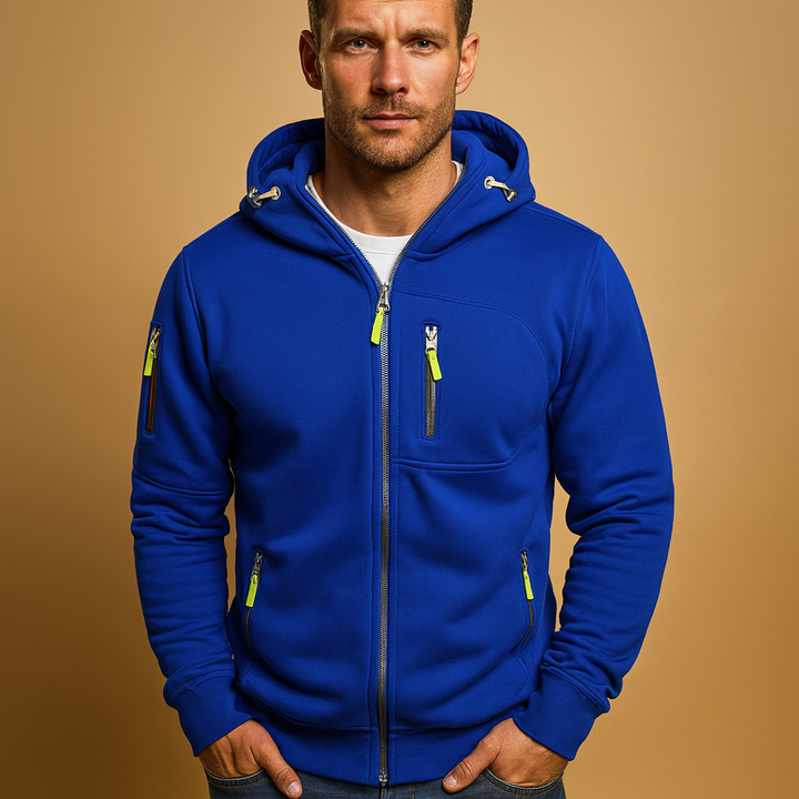 Hoodie voor heren | Rits & verstelbare capuchon