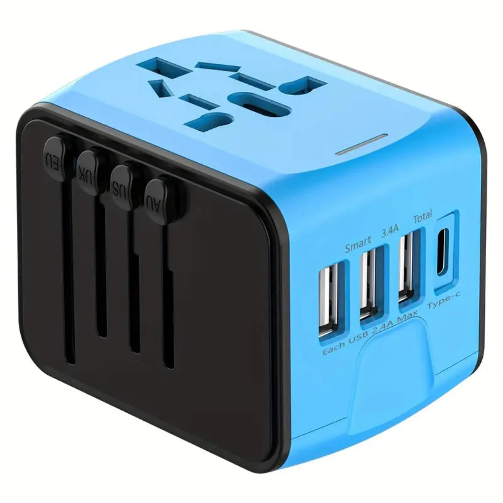 Internationale reisstekkeradapter Compact, veilig en snel opladen voor wereldwijd gebruik