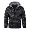 Mucho - Leren jack met capuchon voor mannen