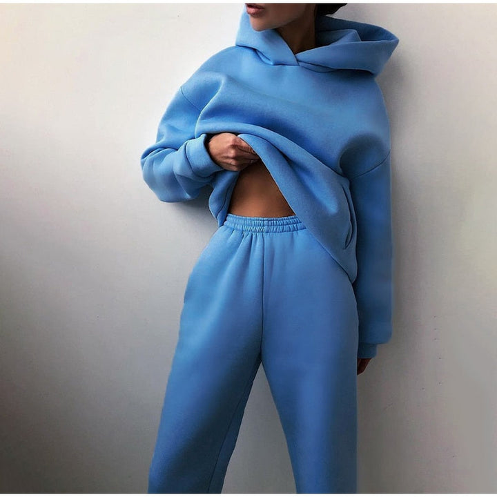 Dames joggingset | 2-delig: hoodie & broek met stretchtaille