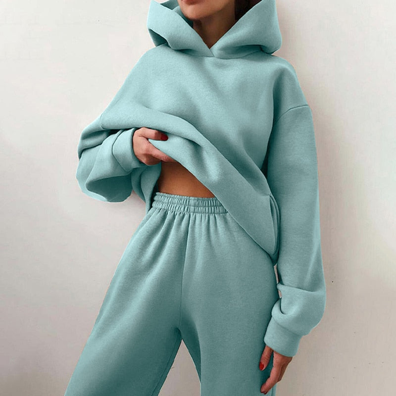 Dames joggingset | 2-delig: hoodie & broek met stretchtaille