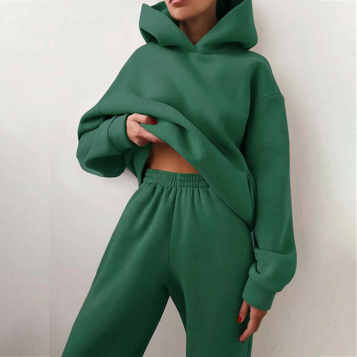 Dames joggingset | 2-delig: hoodie & broek met stretchtaille
