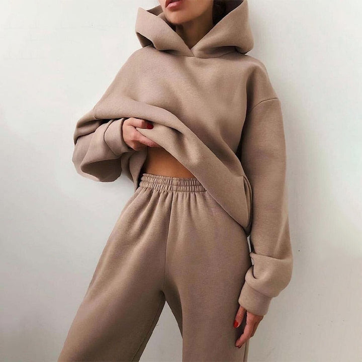 Dames joggingset | 2-delig: hoodie & broek met stretchtaille