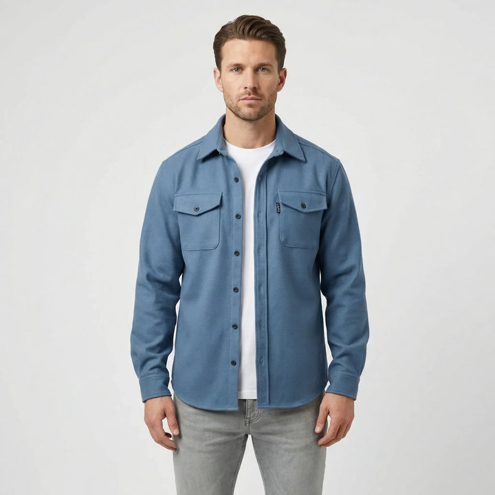 Overshirt met lange mouwen en borstzakken - Pablo