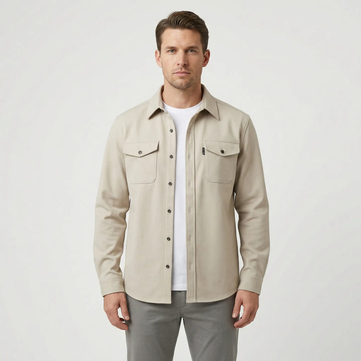 Overshirt met lange mouwen en borstzakken - Pablo