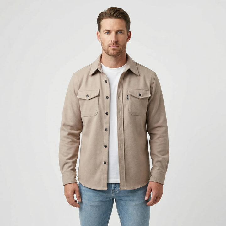 Overshirt met lange mouwen en borstzakken - Pablo