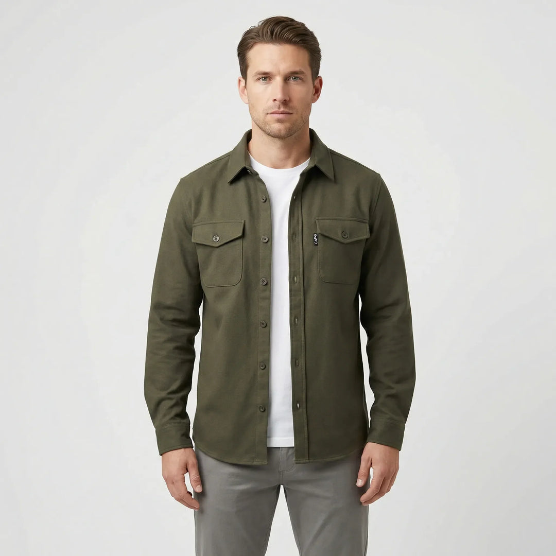 Overshirt met lange mouwen en borstzakken - Pablo