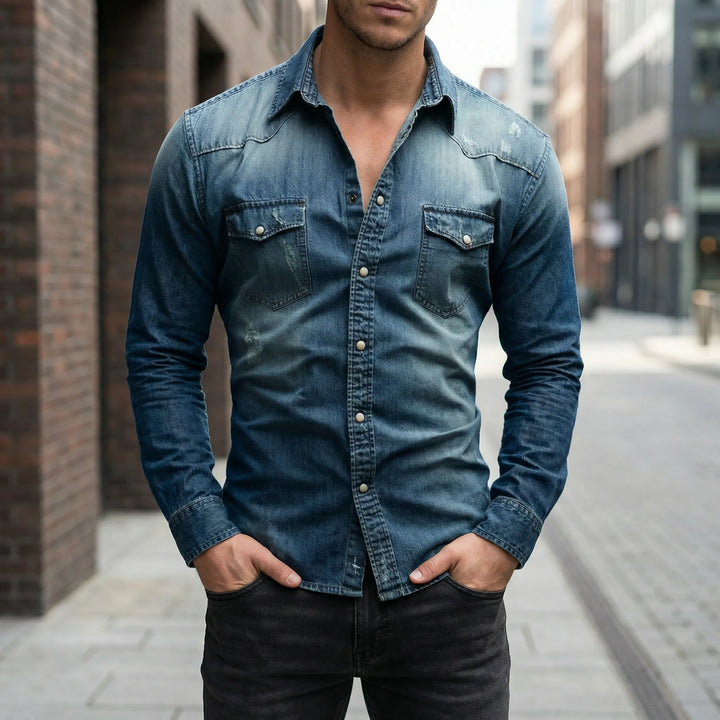 Casual overhemd met lange mouwen – Benno