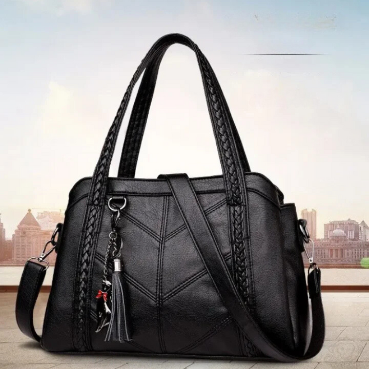 Leren handtas | Ruime en goed georganiseerde shopper voor dames