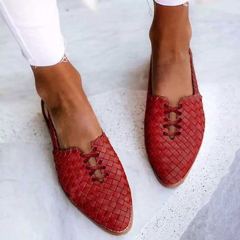 Hand gevlochten zomerschoenen voor dames