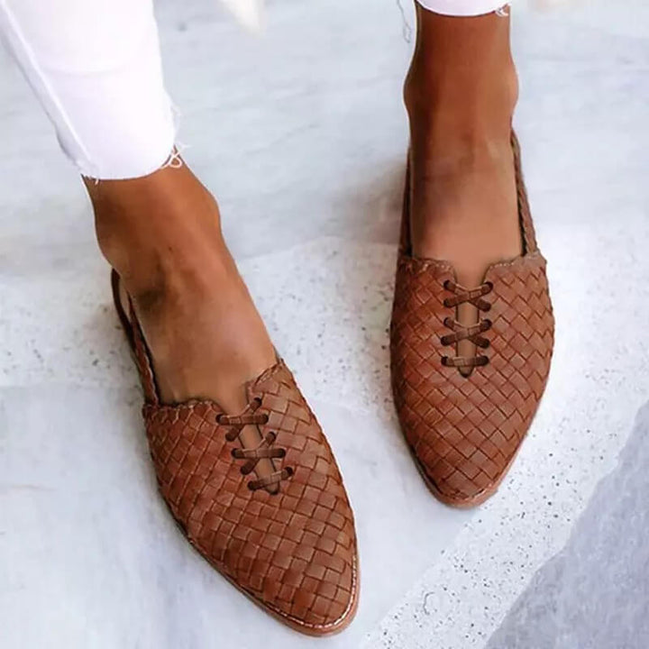 Hand gevlochten zomerschoenen voor dames