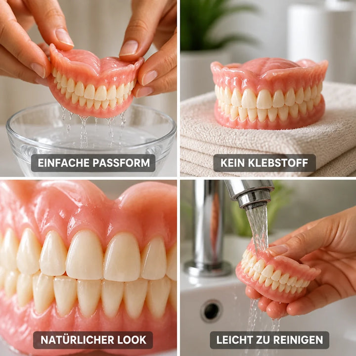 Gebitsprothese-set, thermisch vormbaar, individueel aan te passen, geen lijm nodig