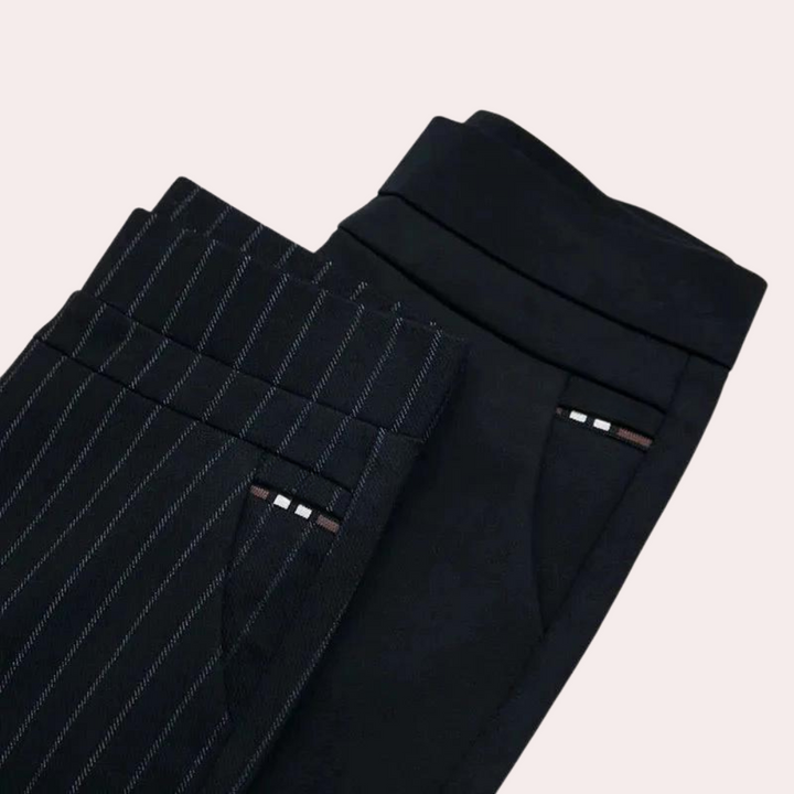 Comfortabele dames stretch broek met hoge taille