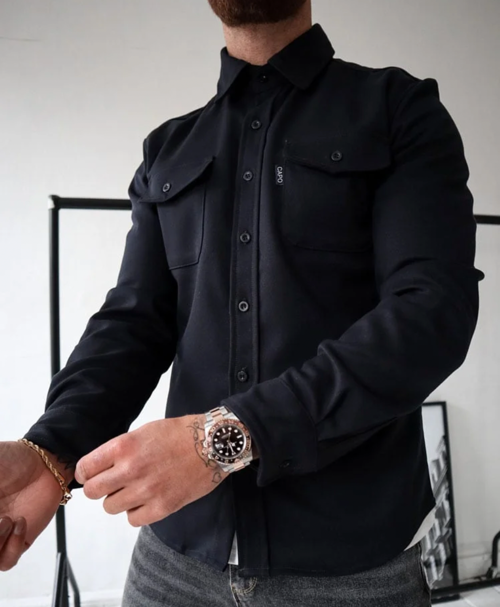 Heren Longsleeve overhemd met zakken - Capo