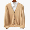 Heren V‑hals Knopen-Voorkant Cardigan – Klassieke Gebreide Laag