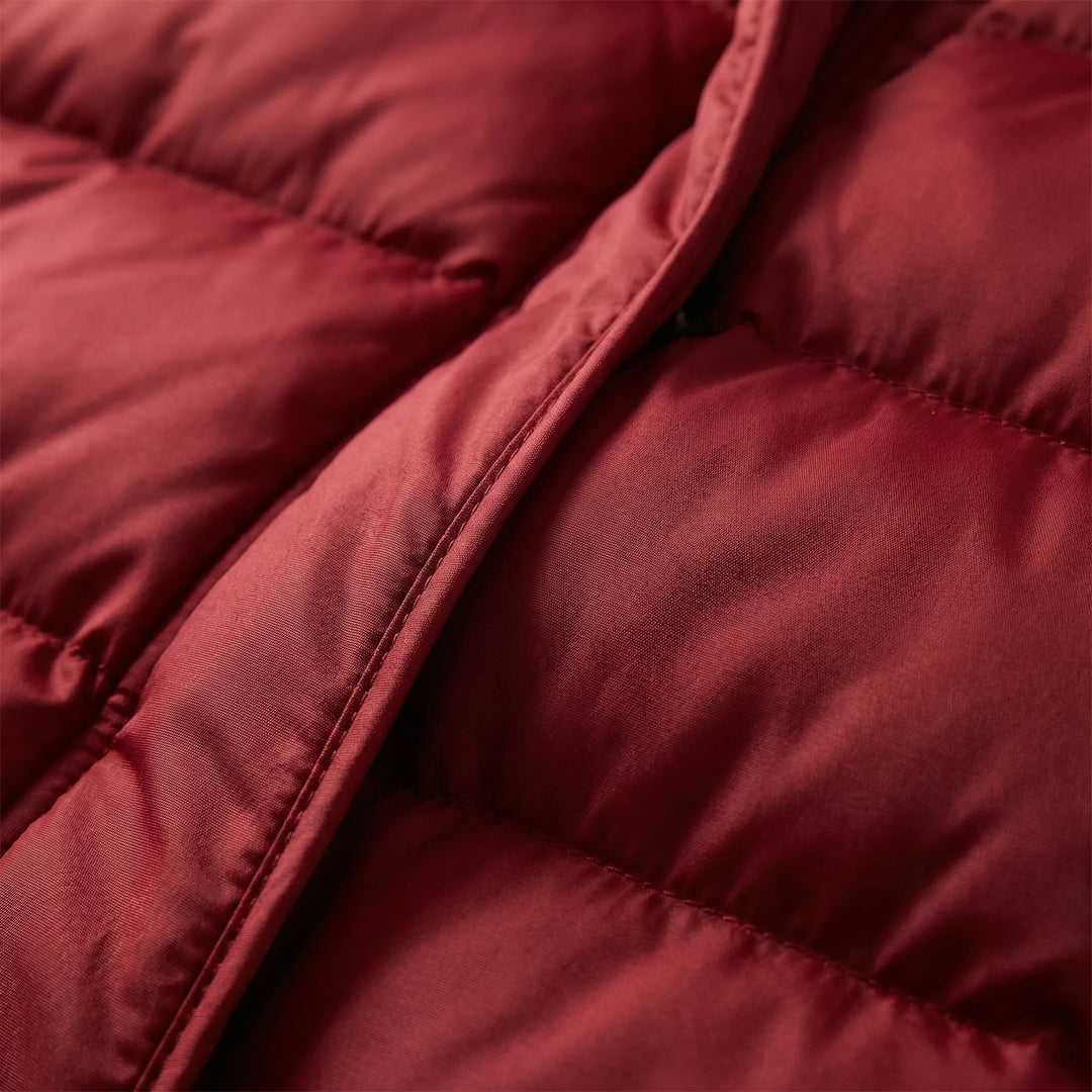 Midi-lange gevoerde bodywarmer - hazelkleurig