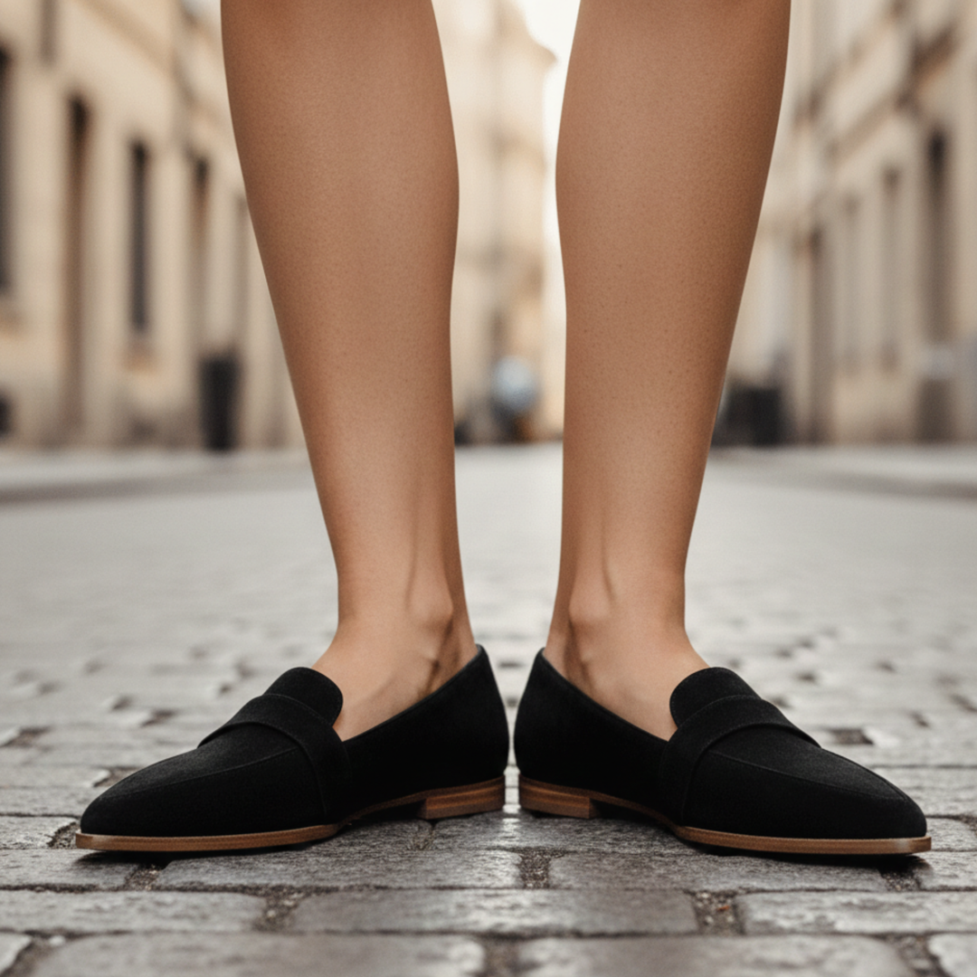 Dames loafers met spitse neus – klassieke platte mocassins