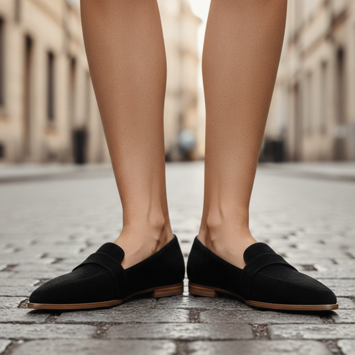 Dames loafers met spitse neus – klassieke platte mocassins