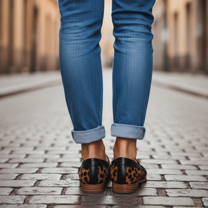 Dames loafers met spitse neus – klassieke platte mocassins